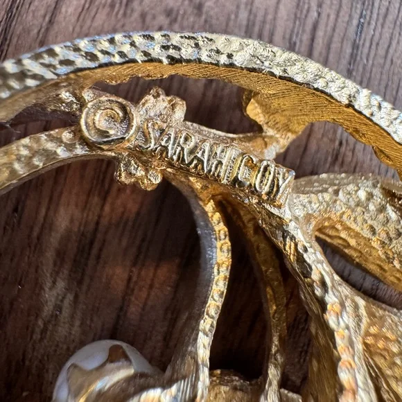 Vintage Sarah Coventry “Jade Garden” Brooch - Picture 6 of 7